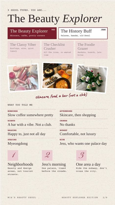 Sample page: Mia's Seoul type